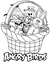 Easter coloring pages with Angry Birds