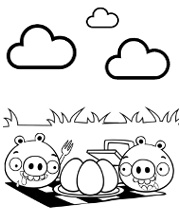 Angry Birds Pigs Free Coloring Pages Print Easter Eggs
