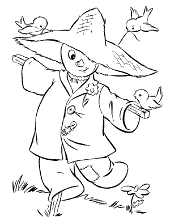 Scarecrow coloring pages for free
