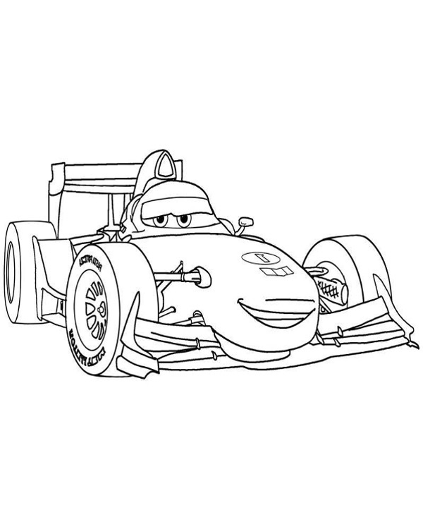 Formula 1 coloring page for boys