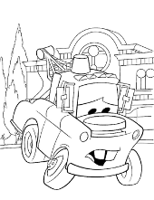 Upset car coloring page