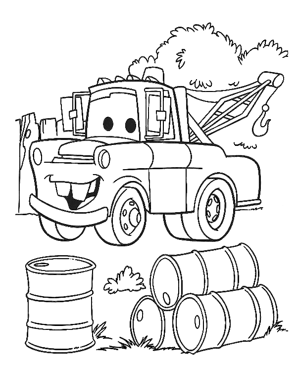 Printable picture to color with Tow Mater