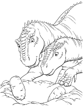 Coloring page with dinosaurs
