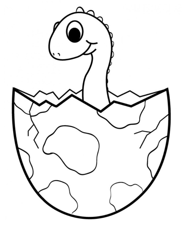 Little dinosaur coloring page