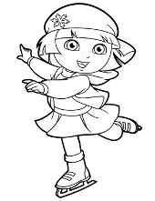 Coloring page with Dora