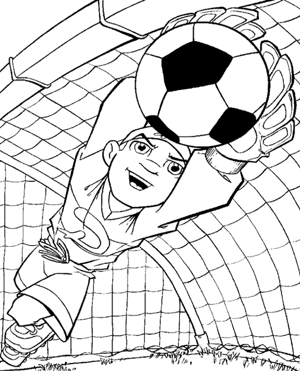 Goalkeeper coloring pages