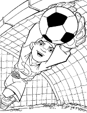 Football goalkeeper coloring page
