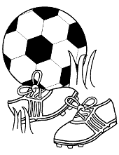 Football boots and ball