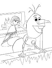 Snowman Olaf coloring page