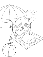 Olaf sunbathing