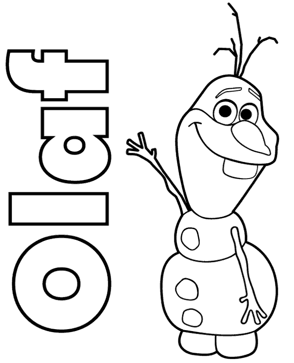 Olaf snowman coloring page