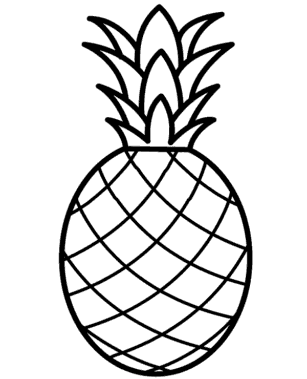 Printable pineapple coloring page