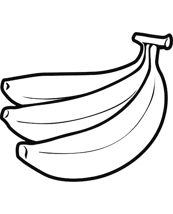 Bananas free coloring page