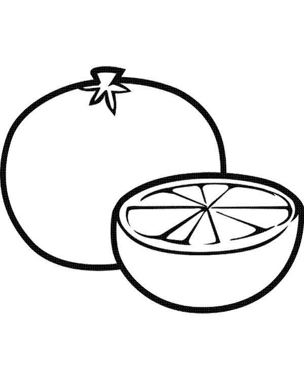 Tangerine coloring page for free