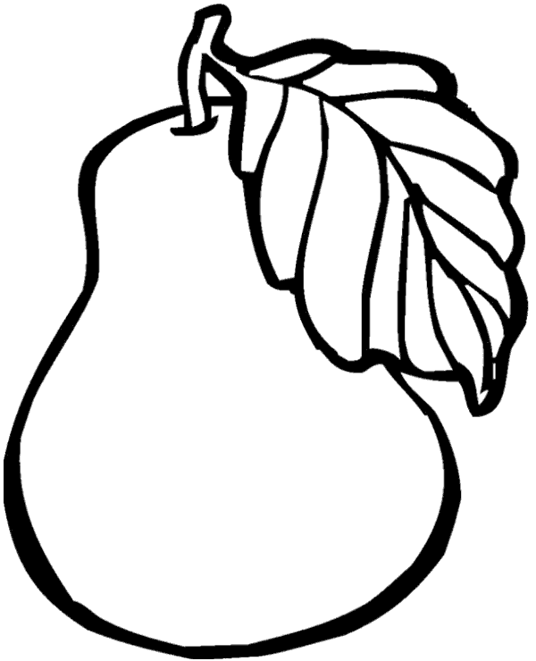 Pear printable picture to color
