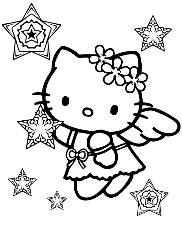 Hello Kitty coloring sheet for kids