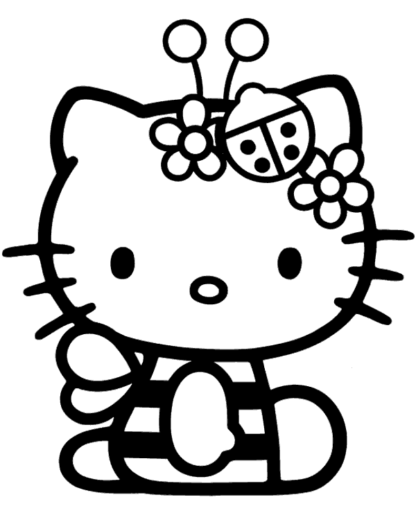 Hallo Kitty coloring page