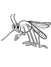 Cartoon style mosquito