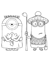 Coloring sheet with despicable me