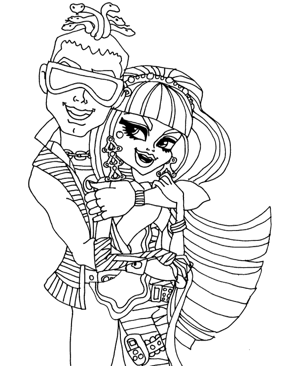deuce gorgon and cleo de nile coloring page