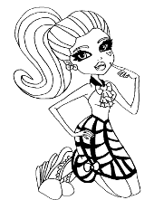 Monster High doll to print and color
