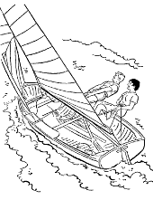 Windsurfing colouring book