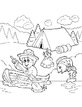 Holiday camping printable coloring books