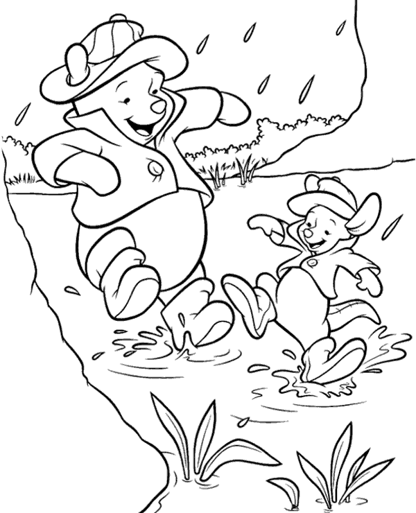 Rainy day coloring pages