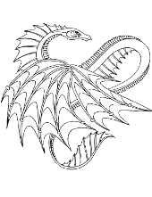 Dragon coloring sheet for free