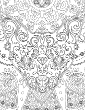 Set of coloring page for adults