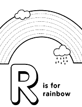 Rainbow R letter