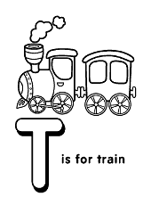 Letter T coloring pages