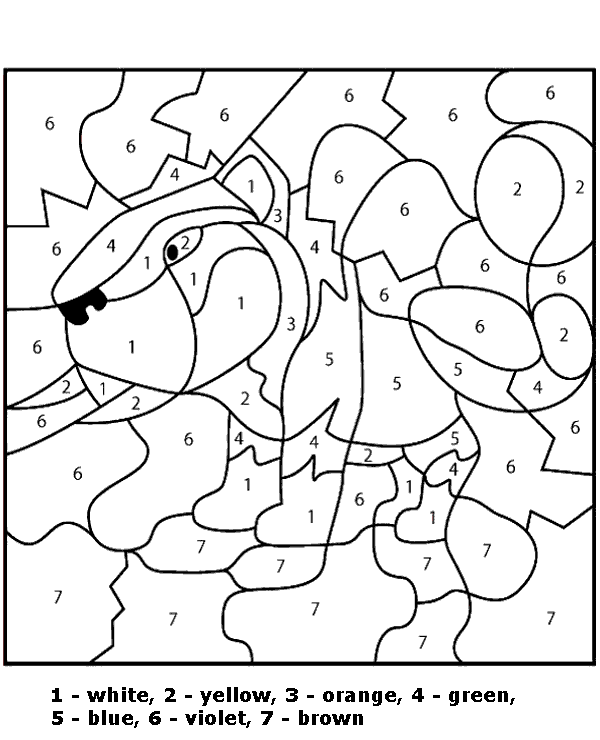 Image with coloring task for child