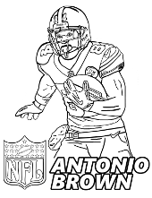 American Football player coloring page