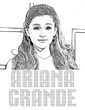 Image to color Ariana Grande