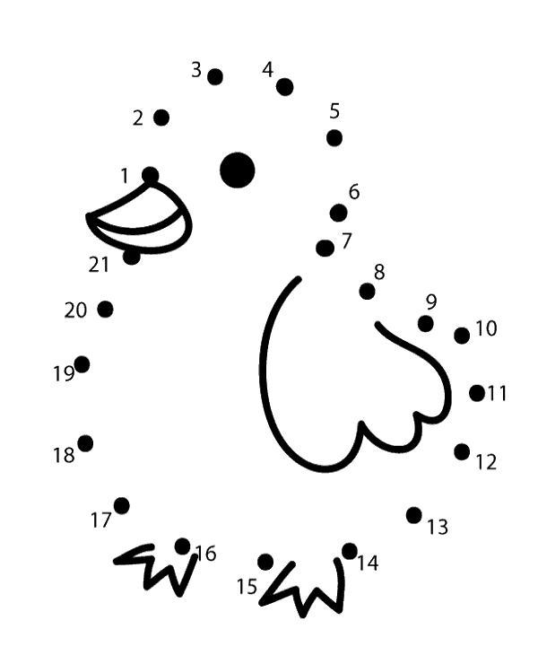 Connect numbers coloring sheet