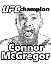 Coloring sheet with Connor McGregor