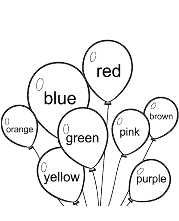 Balloons picture to color