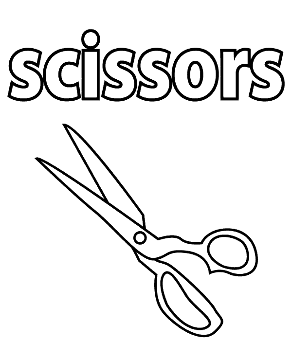 Scissors coloring image