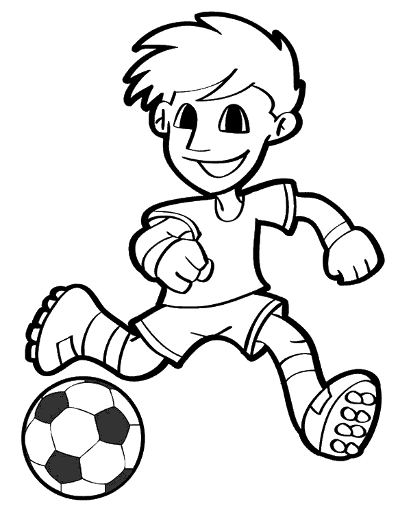 Coloring page soccer football