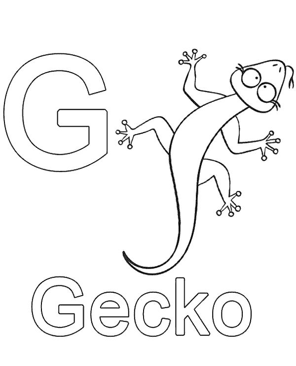 Gecko printable image