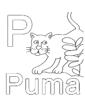 Puma colouring page