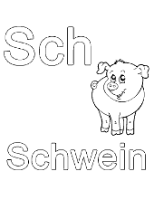 Schwein colouring page