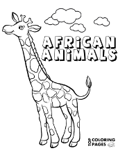 Giraffes to color