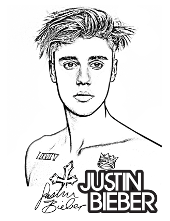 Justin Bieber to color