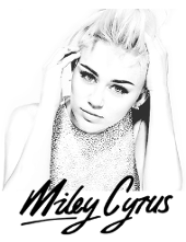 Miley Cyrus print and color