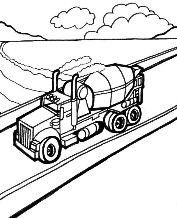 Gas tank car coloring page