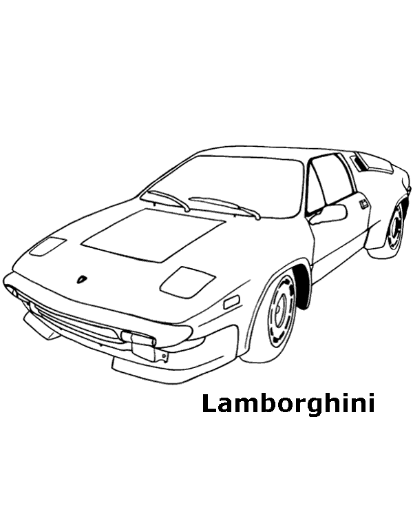 Italian sports car colouring pages