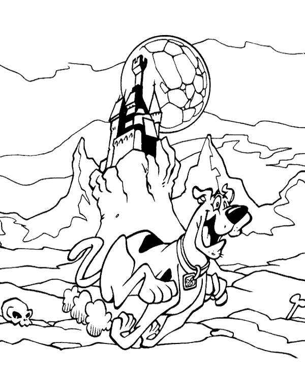 Castle Scoobydoo coloring page