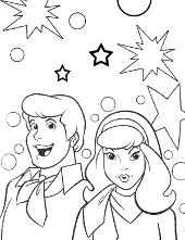 Fred and Daphne colouring books